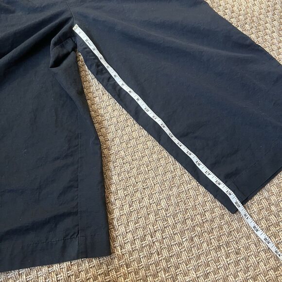 Banana Republic Romper Jumpsuit Black Linen/Cotton Wide Leg Cropped Belted Sz 10 - Picture 7 of 9